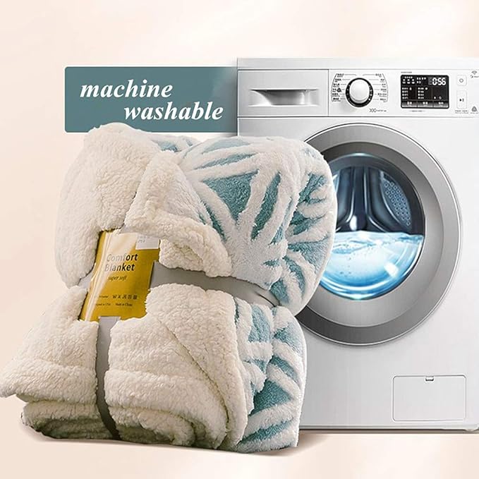 UKELER Ultra Plush Super Soft Lightweight Sherpa Throw Blanket 60''x50'' Cozy Luxury Light Blue Blanket for Bed Couch Warm Fuzzy Blanket