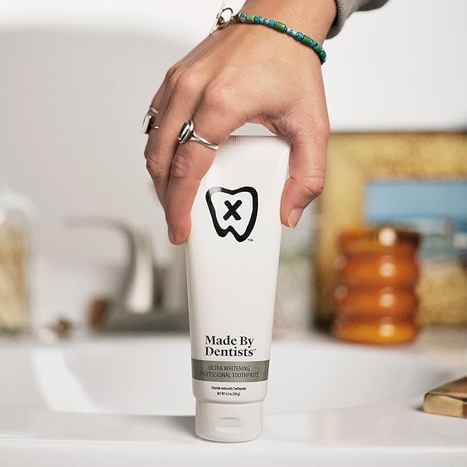 Professional Ultra Whitening Toothpaste - 2 Pack - Sensitive Teeth Whitening Toothpaste with Sodium Fluoride & Hydrogen Peroxide, ADA Approved, Vegan, 2 x 4.2oz