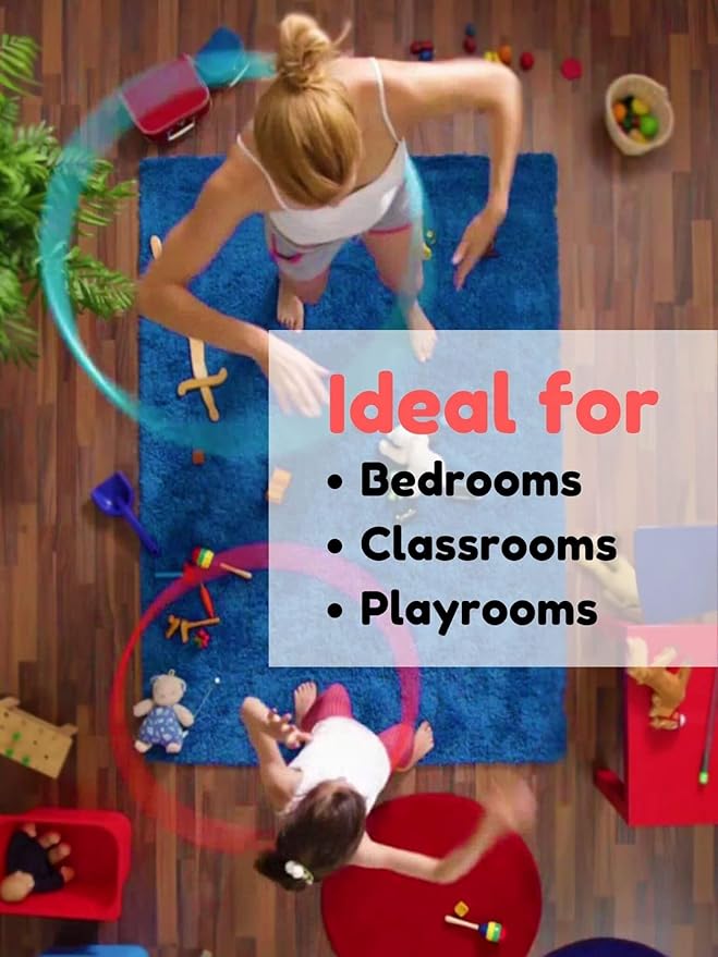 KOECKRITZ Soft and Colorful Kids Classroom Area Rugs (Passes Flammability Pill Test) Many Sizes and Bright Colors to Select from (6' x 8', Froggy)
