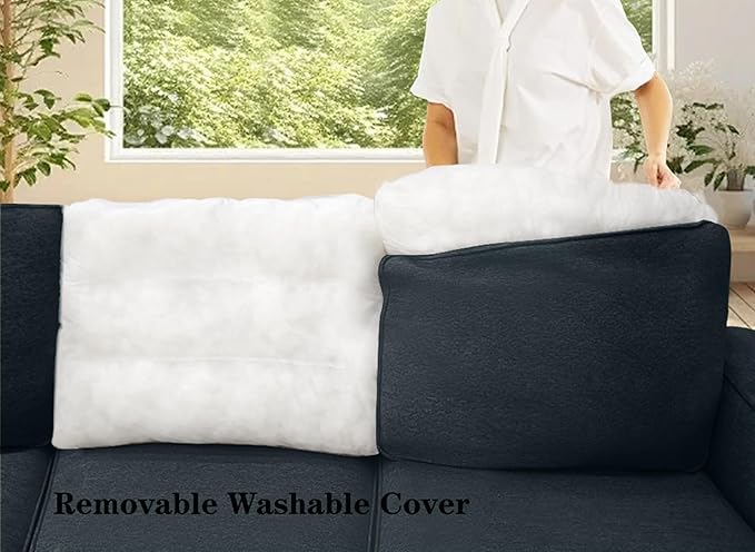 L Lengend Vansen Modular Sectional Sofa U Shaped Couch with Ottoman Modern Reversible Corner Sectional Couch for Living Room (Charcoal, U Shaped Sofa-5)
