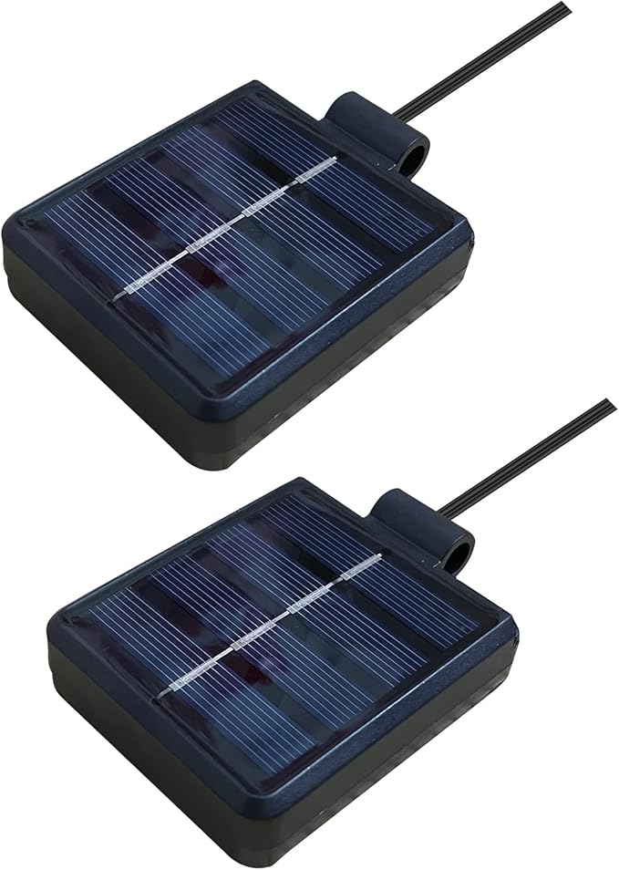 Solar Lantern Light Replacement Top ,LED Solar Panel Lantern Lid Lights Replacement Part for Outdoor Flower DIY Solar Flower Lights Garden Patio Decor (Square 2 pcs)