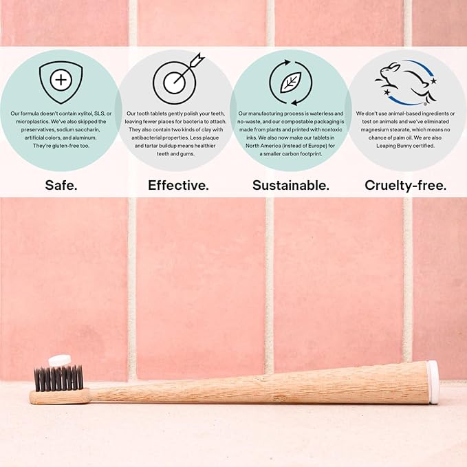 New Formula, Unpaste Toothpaste Tablets, Fluoride Mint, Xylitol Free, Vegan, Plastic Free, Travel-Friendly, Resealable Packet, 250ct, 4 Month Supply