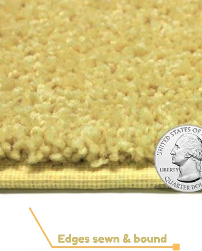 KOECKRITZ Soft and Colorful Kids Classroom Area Rugs (Passes Flammability Pill Test) Many Sizes and Bright Colors to Select from (12' Round, Lemon)