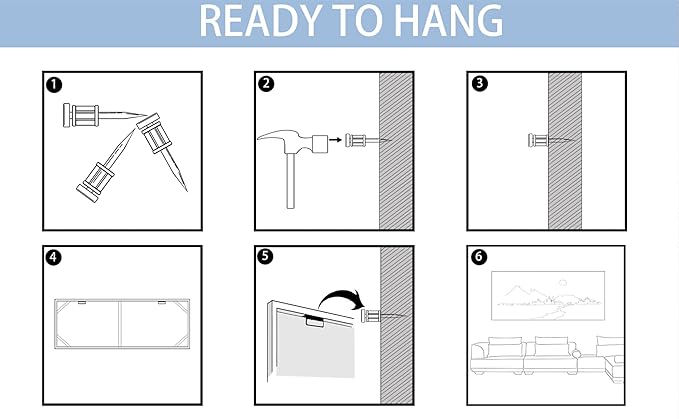 Mofutinpo Blue and Gold Wall Art - Large Modern Abstract Canvas Wall Art, Framed for Bedroom, Office or Living Room - 30x60IN