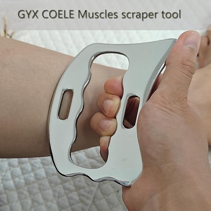 4 in 1 Professional Stainless Steel IASTM Tools Set, Muscle Scraping Massage Tools with Case, Physical Therapy and Myofascial Release