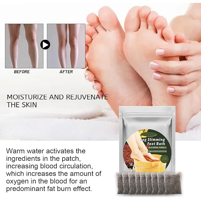 24Pcs Foot Soak Foot Bath Bag Spa Relaxation for Muscle Natural Mugwort Herb Bath Soak to Remove Leg Slimming Bath Bag Foot Care