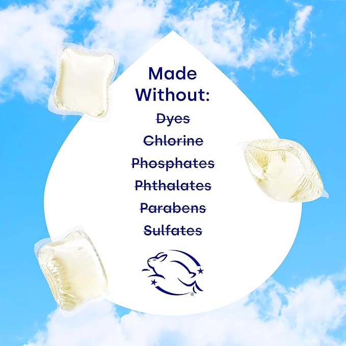 Dropps Odor & Stain Biobased Power Laundry Detergent Pods, Crisp Breeze (32 Pods) - HE Compatible Laundry Pods for Fresh Clothes - Laundry Soap Supplies & Recyclable Paperboard Packaging