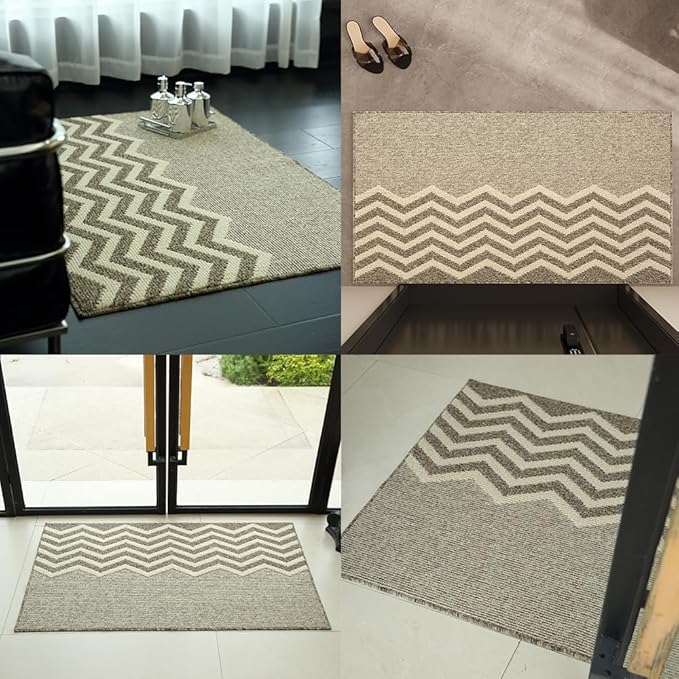 Indoor Doormat, Non-Slip Front Door Mats, Outdoor Welcome Mat Washable, Low Profile Indoor DoorMats for Entryway, Floor Inside Back Door Mats (32"x48")