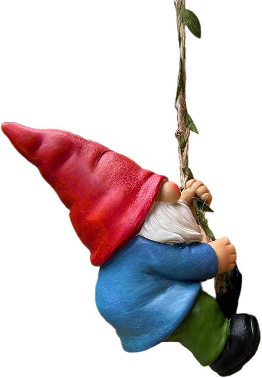 Hanging Gnome Garden Statue Decoration,Climbing Gnomes Statue Figurine Ornament for Indoor Outdoor Home Garden Decor