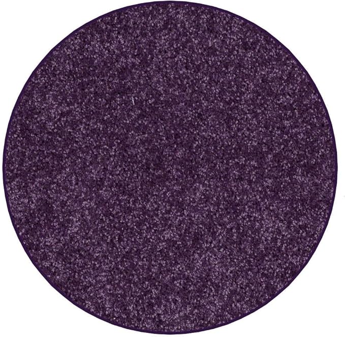 KOECKRITZ Soft and Colorful Kids Classroom Area Rugs (Passes Flammability Pill Test) Many Sizes and Bright Colors to Select from (7' Round, Eggplant)