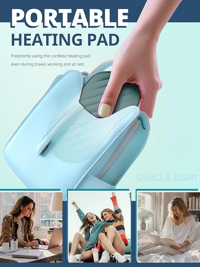 Slimpal Portable Heating Pad for Cramps, FSA HSA Eligible, Rechargeable Electric Heat Belt for Period Pain Relief, Menstrual Heated Pad Birthday Gifts for Women Girls, Purple
