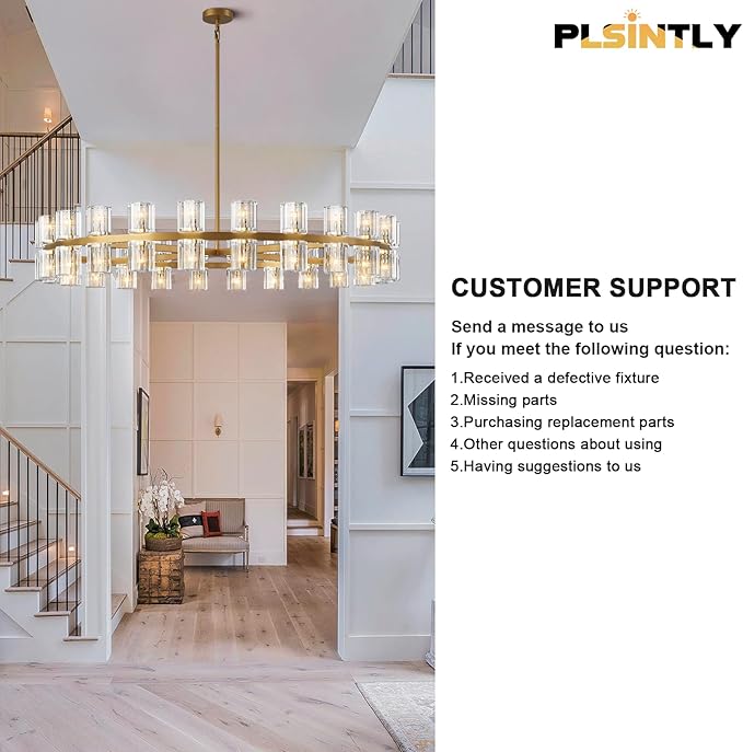 Large Gold Crystal Chandelier Light Fixtures - 24 Lights Modern Crystal Chandeliers for Hotel, Lobby, Foyer, Entryway Hall, Staircase High Ceiling Chandelier 2 Layers