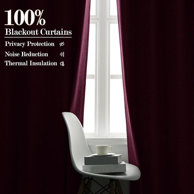 Full Blackout Privacy Curtains, 240 Inch Extra Wide Linen Blend Drapes, Pinch Pleat Window Drapery for Room Divider Storage/Space Room Separation, 1 Panel, W 240" x L 102", Lilac