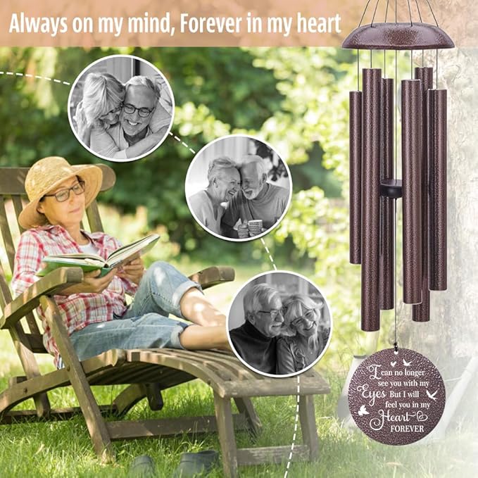 Personalized Cardinal Wind Chimes for Loss of Loved One, Sympathy Gifts for Loss of Mother Father Daughter Brother Sister Best Friend Keepsake Outdoor Garden Yard Home A Limb Has Fallen