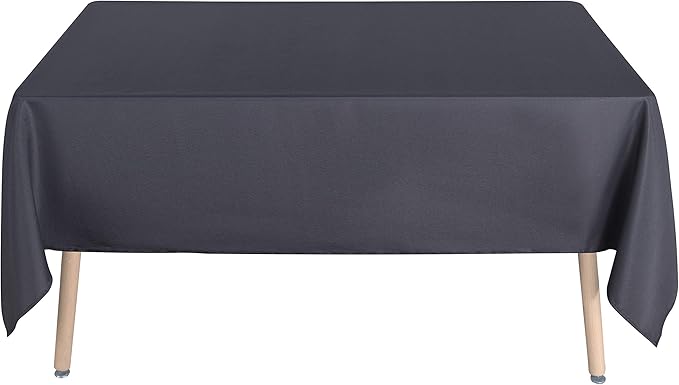 sancua Square Tablecloth - 54 x 54 Inch - Stain and Wrinkle Resistant Washable Polyester Table Cloth, Decorative Fabric Table Cover for Dining Tables, Buffet Parties and Camping, Grey