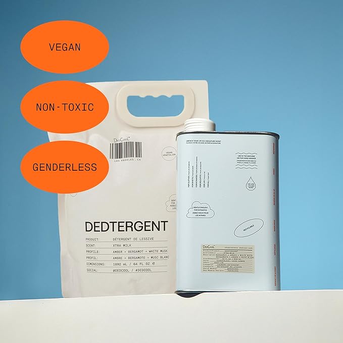 DedCool Liquid Laundry Dedtergent (05 Spring Refill 64 oz) Luxurious Fragrance, Scented, Removes Stains, Ideal for 60 Washes, Infused with Essential Oils, Vegan, Non-Toxic, Cruelty & Dye Free