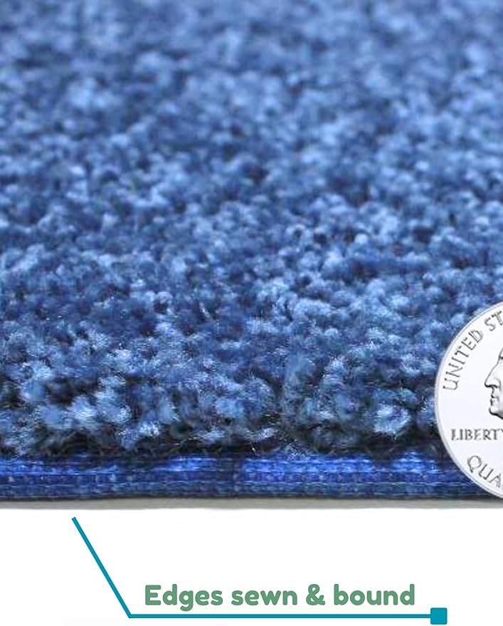 KOECKRITZ Soft and Colorful Kids Classroom Area Rugs (Passes Flammability Pill Test) Many Sizes and Bright Colors to Select from (5' Round, Royal)