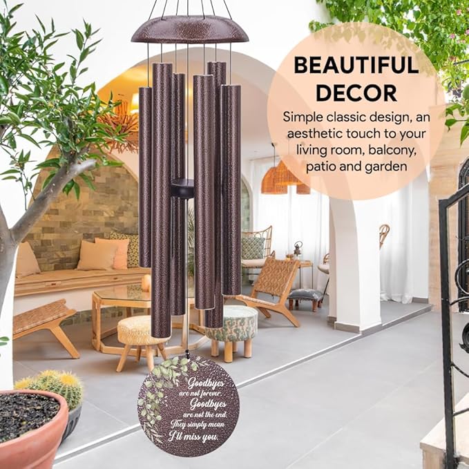Personalized Memorial Wind Chimes, Customized Wind Chime Outdoor, Custom Wind Chimes in Loving Memory, Sympathy Gift After The Loss of Mom Dad, or Loved One