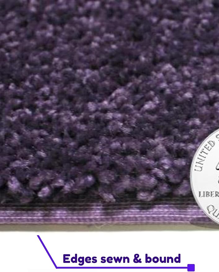KOECKRITZ Soft and Colorful Kids Classroom Area Rugs (Passes Flammability Pill Test) Many Sizes and Bright Colors to Select from (9' x 9', Eggplant)