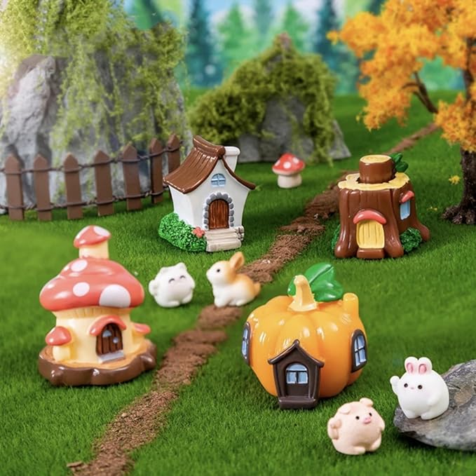 8 Packs 6 X 6 Inch Fake Grass Decor for Crafts, Artificial Grass for Dollhouse Miniature Ornament Projects, Model Turf Grass for DIY Fairy Garden Accessories and Decor Kit