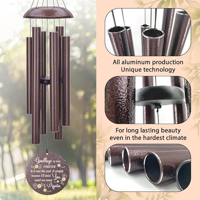 Personalized Sympathy Wind Chimes Gift, Memorial Wind Chimes, for Loss of Loved One Prime, Bereavement/Sympathy/Memorial Gift for Loss of Mother Father Husband Condolence Remembrance