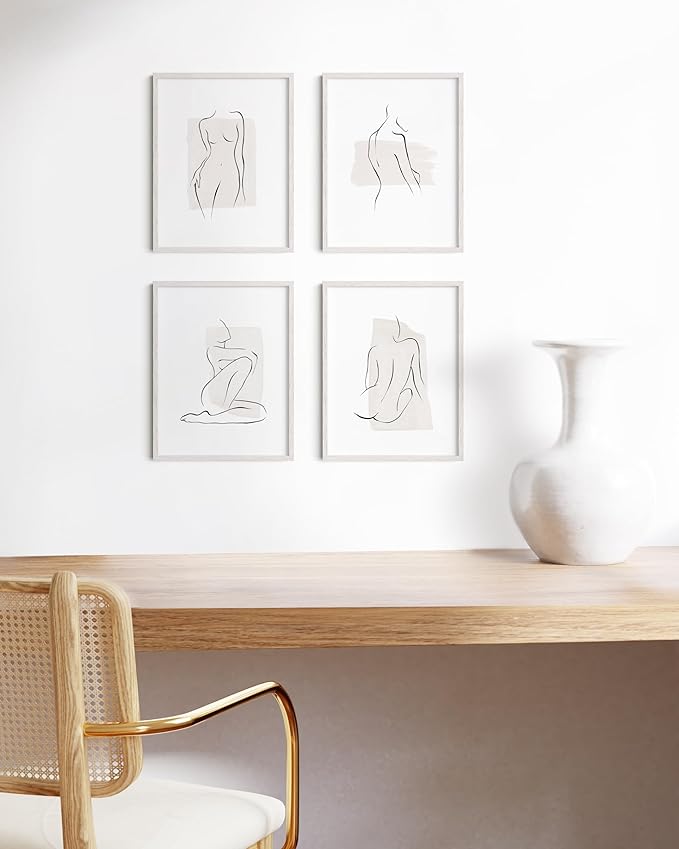 HAUS AND HUES Standalone White Oak Frame Set of 4-8.5x11
