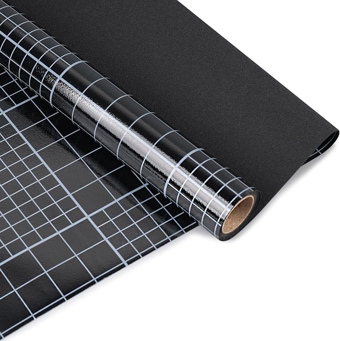 HIDBEA Blackout Window Film,100% Light Blocking Room Darkening Window Privacy Film,Frosted Glass Window Film Heat Control, Removable Window Cover Tint for Day Sleep (Black,17.7in x 6.5ft)