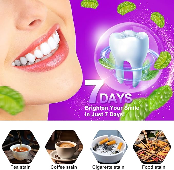 Teeth Whitening Strips,7-Day whitening Strips,Sensitive Teeth Whitener,Enamel Safe for Whiter Teeth,Deep Stains Removal,nstant Teeth Whitening Without The Harm (14pcs)