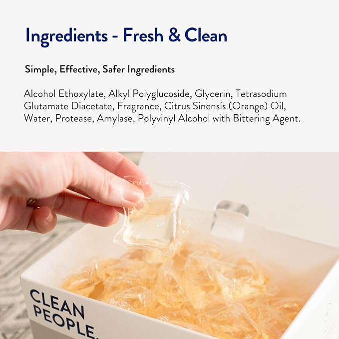 Clean People Laundry Detergent Pods - Recyclable Packaging, Hypoallergenic, Stain Fighting - Ultra Concentrated, Laundry Soap (384 Count, Fresh Scent)