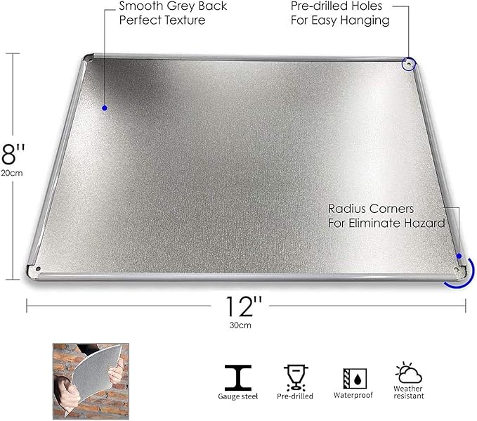 Papas Fix It Shop Metal Tin Signs for Garage Man Cave Decor Funny Papa Gifts - Vintage Tool Shop Papa's Workshop Signs, Father's Day Gifts Decorations 8x12 Inch