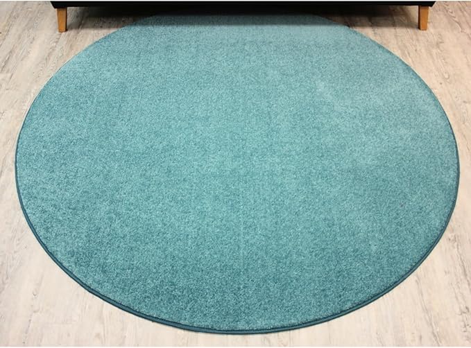 KOECKRITZ Soft and Colorful Kids Classroom Area Rugs (Passes Flammability Pill Test) Many Sizes and Bright Colors to Select from (4' Round, Surf)