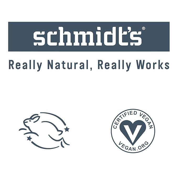 Schmidt's Aluminum-Free Vegan Deodorant Charcoal & Magnesium with 24 Hour Odor Protection, for Women and Men, Natural Ingredients, Cruelty-Free, 2.65 oz