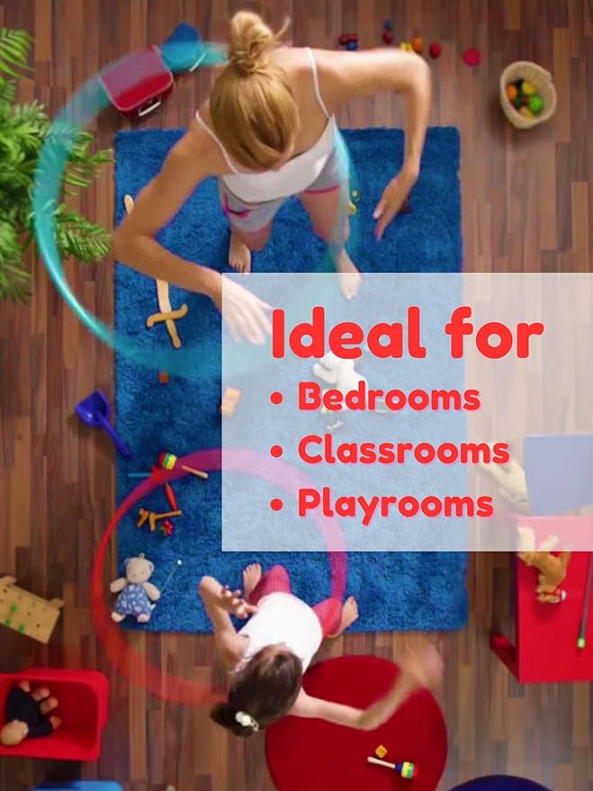 KOECKRITZ Soft and Colorful Kids Classroom Area Rugs (Passes Flammability Pill Test) Many Sizes and Bright Colors to Select from (3' x 12', Tangerine)