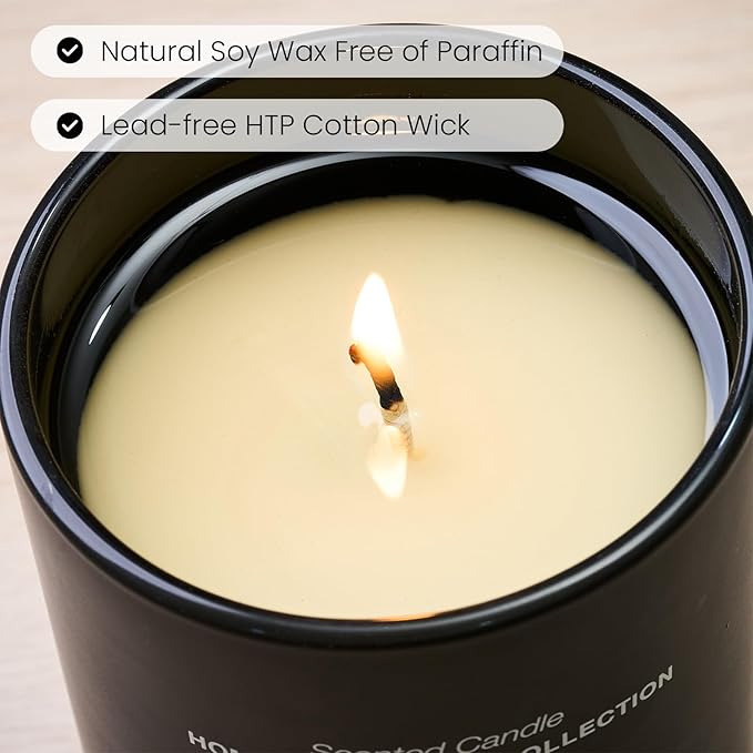 M&SENSE Natural Soy Candle| Rose & Lychee | 5.3 oz | Minimalist Scented Candle for Relaxation, Gifting, Home Décor | for Bedroom, Office, Party Small