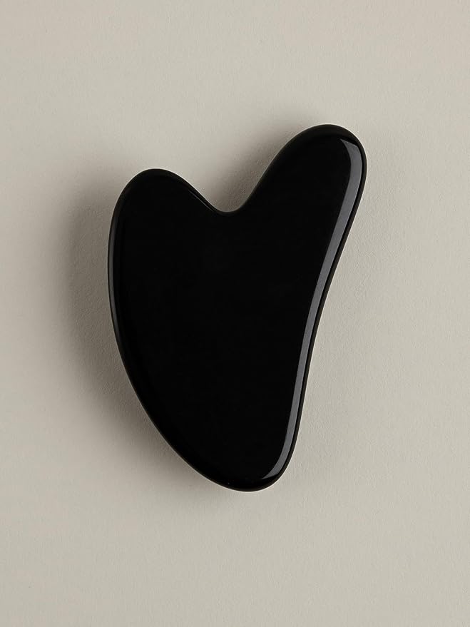 Mount Lai Obsidian Gua Sha Facial Tool – The Stone of Transformation – 100% Genuine Black Obsidian Stone Face Sculpting Tool for Lymphatic Drainage, Puffiness Reduction & Jaw Tension Relief