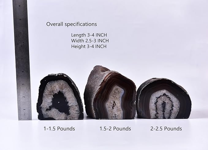 AMOYSTONE Large Raw Agate Altar Stand 2-2.5lb | Ritual Centerpiece Spiritual Meditation Base | Witchcraft Ceremonial Holder | Brazilian Agate | Heavy Duty Natural Stone | Collector's Gift