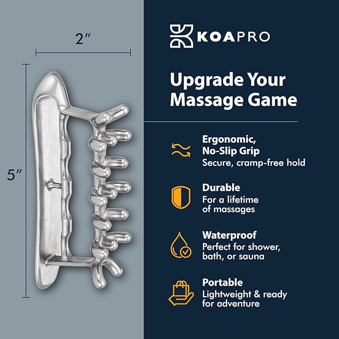 KOAPRO Facial Facia Blaster Tool for Sensitive Fascia Blasting - Face Gua Sha Tool Helps Lymphatic Drainage and Cellulite Reduction, Neck and Face Fascia Roller for Tight Skin, Deep Tissue Massager