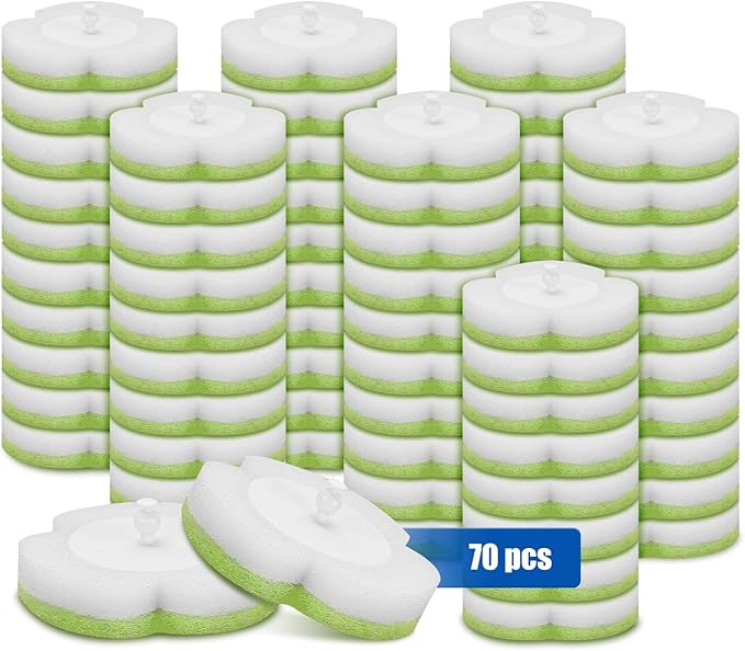 Toilet Bowl Cleaner Wand Refills,70 PCS Disposable Toilet Brush Heads Compatible with Wa.IE Jiemi and Most Wand,Disposable Wand Heads for Deep Cleaning
