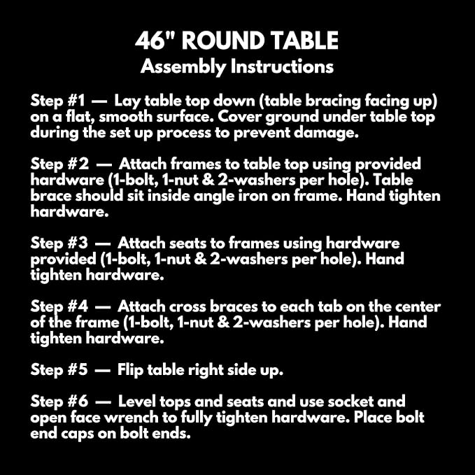 Heavy-Duty Portable Outdoor Picnic Table with Umbrella Hole, Punched Steel Commercial-Grade Patio Dining Furniture Made in America (46" Round Top, Dark Blue)