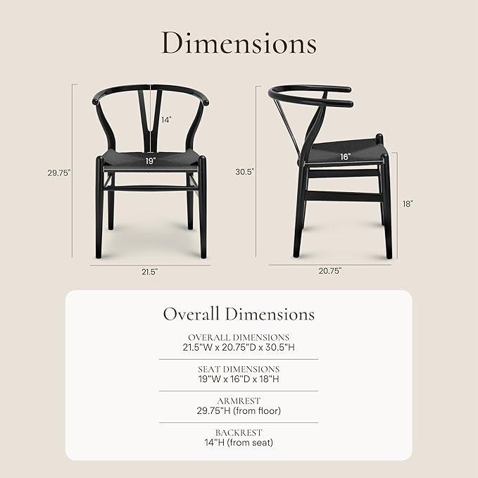 POLY & BARK Weave Chair in Pitch Black