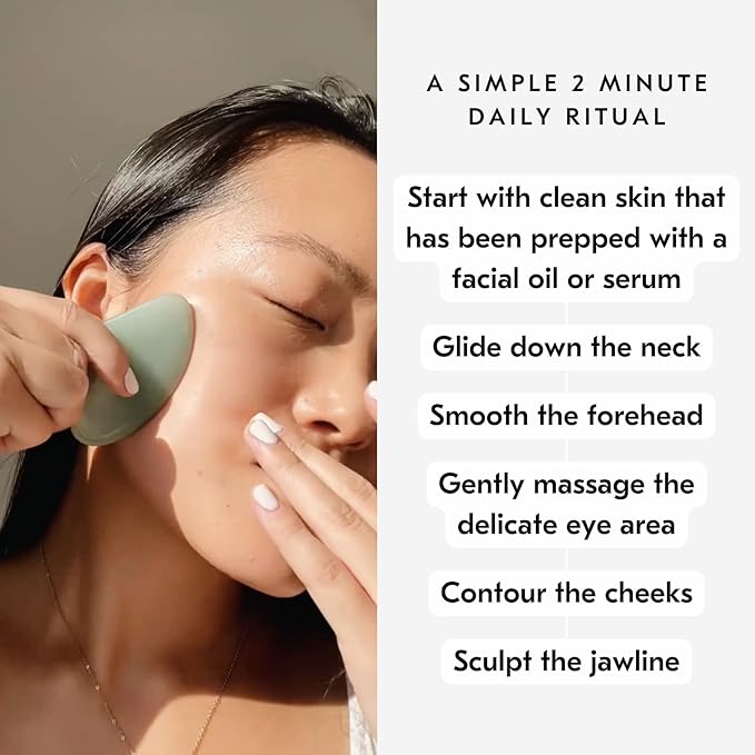 Mount Lai Rose Quartz Gua Sha Facial Tool – The Stone of Graceful Radiance – 100% Genuine Rose Quartz Stone Face Sculpting Tool for Lymphatic Drainage, Puffiness Reduction & Graceful Beauty