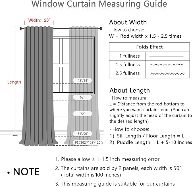 MYSKY HOME Living Room Curtains 84 Inches Long Semi Sheer Light Filtering Privacy Drapes for Bedroom Linen Look Textured Boho Home Decor, Backdrop Curtain for Parties, 50" x 84", Dove Grey, 2 Panels