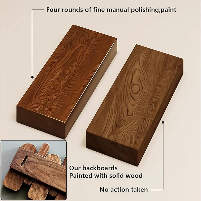 Wall Mounted Piano Key Hanger | Flip Style Hook | Entrance Wall Art Hook, Made of Oak Wood (3 Times Painted, 4 Times Polished) (Walnut-Beech, 12Hooks)
