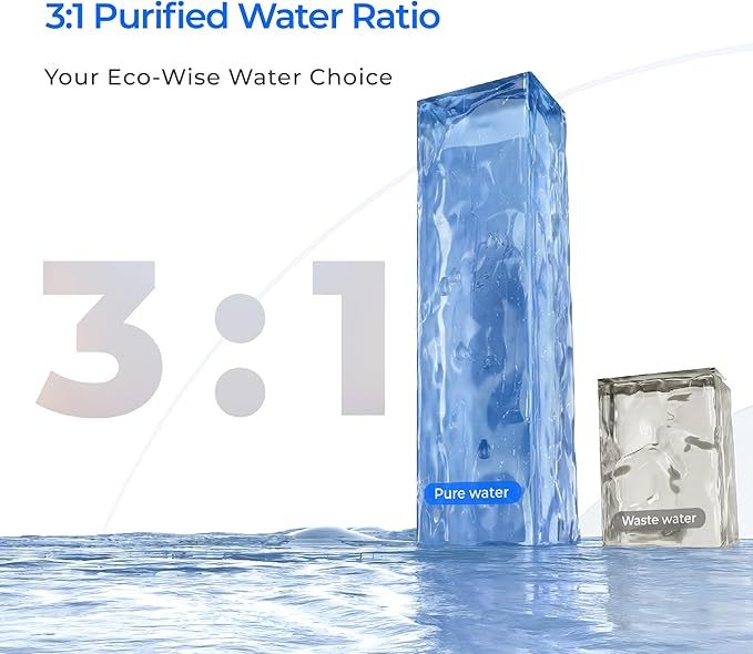 Waterdrop X12-Alkaline Mineral pH+ Reverse Osmosis System, NSF/ANSI 42&58&372 Certified, 1200 GPD RO Water Filter, 11-Stage Filtration Tankless RO System, 3:1 Pure to Drain, UnderSink, BPA Free
