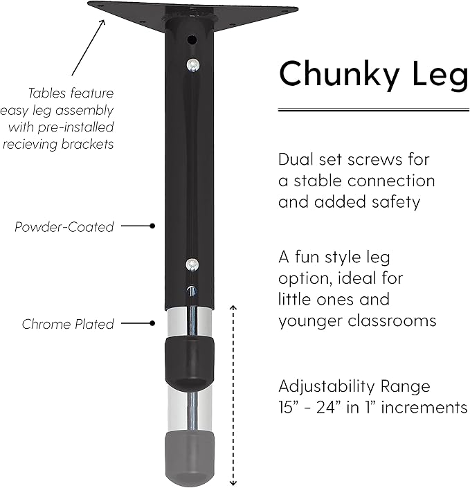 Factory Direct Partners FDP Rectangle Activity School and Classroom Kids Table (36 x 60 inch), Toddler Leg, Adjustable Height 15-24 inches - Maple Top and Maple Edge