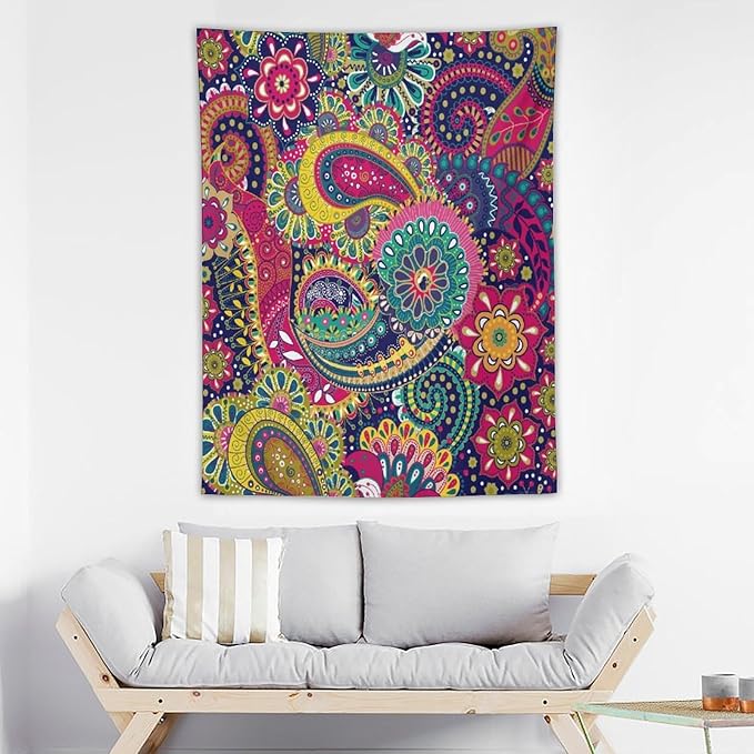 ICMOLYYENLO Tropical Green Plant Tapestry, Green Palm Leaves Natural Landscape Print Wall Tapestry for Bedroom Living Room Dormitory 50x60 Inch