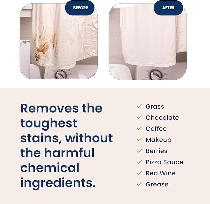 Laundry Detergent for Sensitive Skin | Gentle & Safe for Baby Clothes | Plant-Based | 3 Pack Refill Powder| Easy to Dissolve to Create a Liquid| Signature Wash Scented (150 Loads)