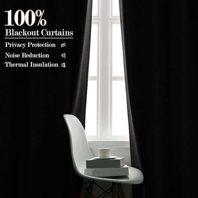 Room Divider Curtains Screen Partitions, Linen Look 100% Blackout Drapery 84 Inches Long, 120" Wide Pinch Pleated Window Drapes, Privacy Protecting, Light Blocking, (1 PC, Natural Grey)