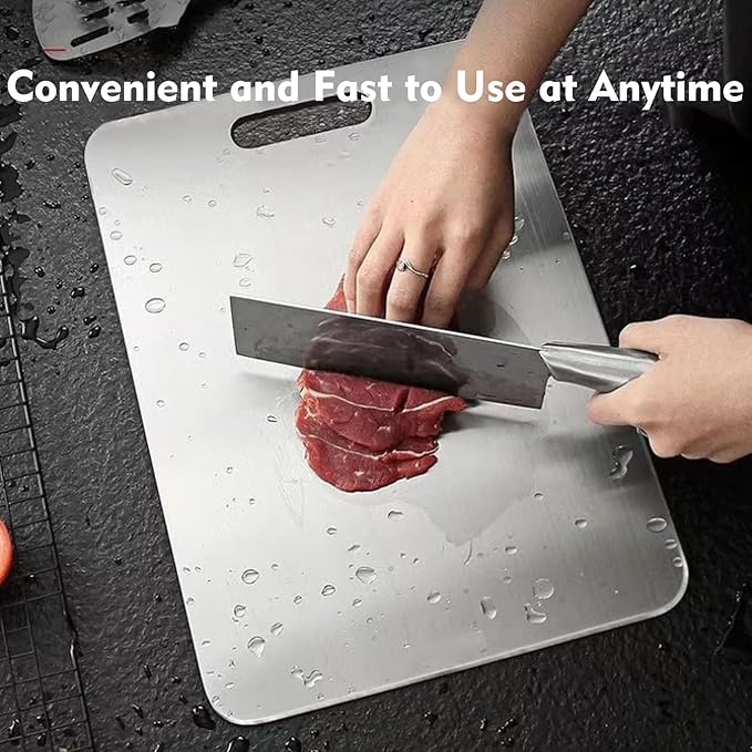 Titanium Cutting Board - 1 pack Titanium Cutting Boards for Kitchen,Double Sided Titanium Cutting Mat（7.67 * 11.81in）