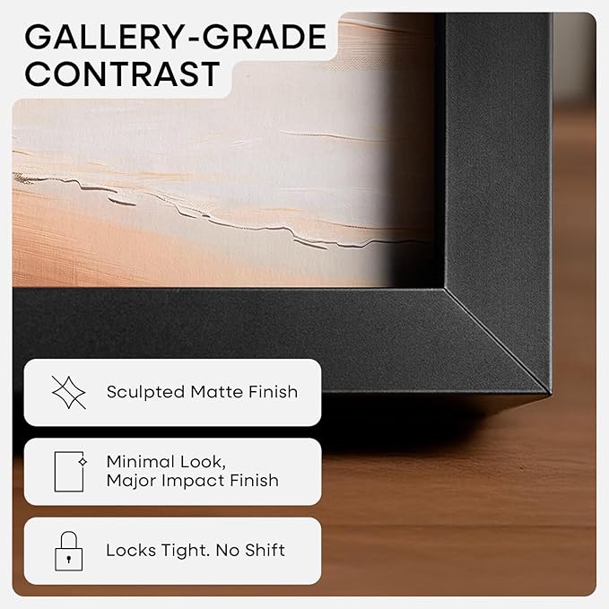 Homeforia 20x24 Picture Frame Black, High End Metal 20x24 Frame Matted to 16x20 Print, 20 x 24 Black Poster Frames with Mat 16 by 20 inch Photo, 24x20 Hanging Frame, Tempered Glass, Wall Kit, Set of 1